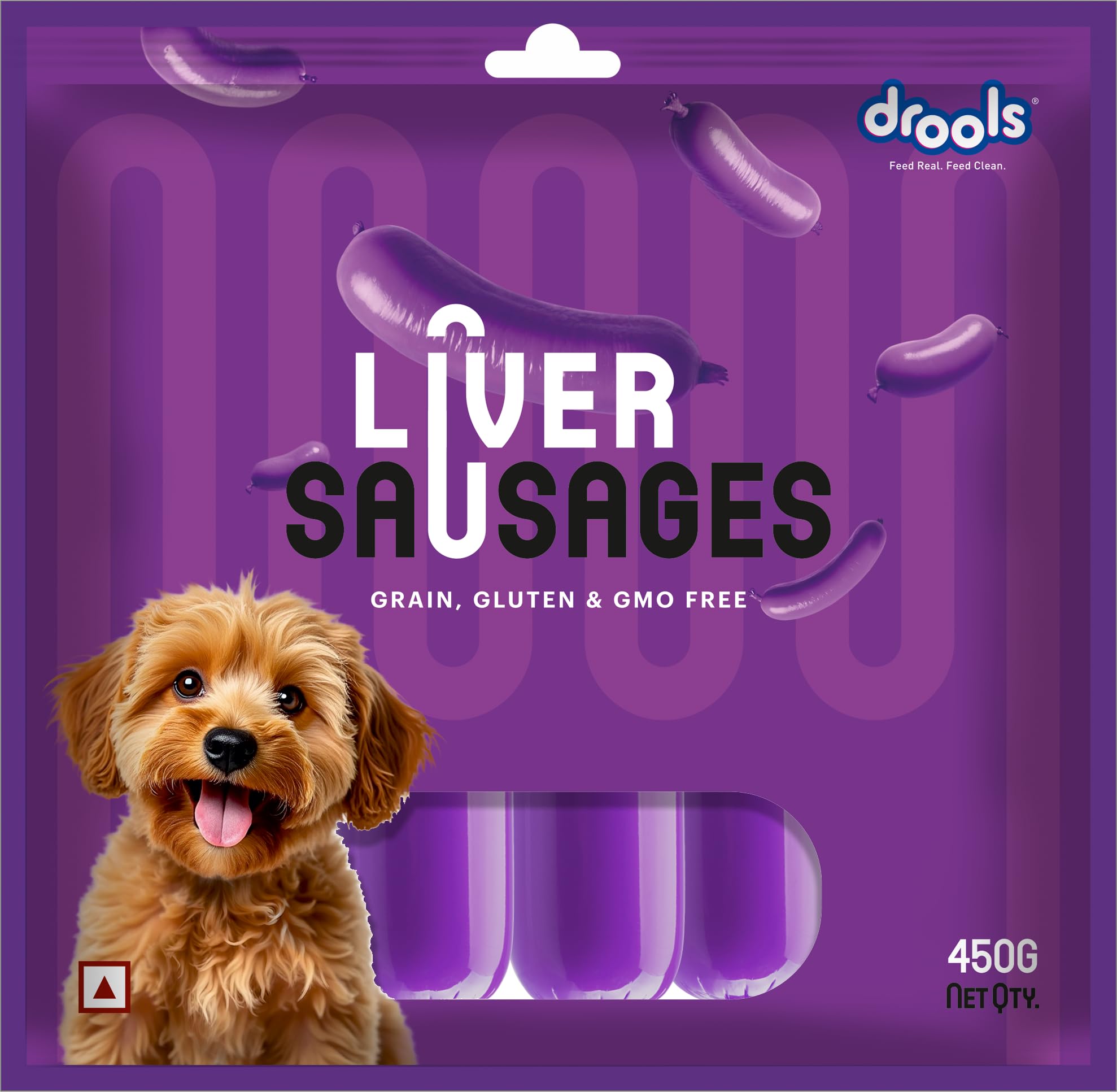 71LfAz4V99L.716muWbBS5L.jpg.jpg Adult & Puppy Sausage for Dog, 450g | Liver Flavour | High Protein | Treat & Food Topper | Grain Free | Best for Training & Bonding | No Preservatives - Image 1