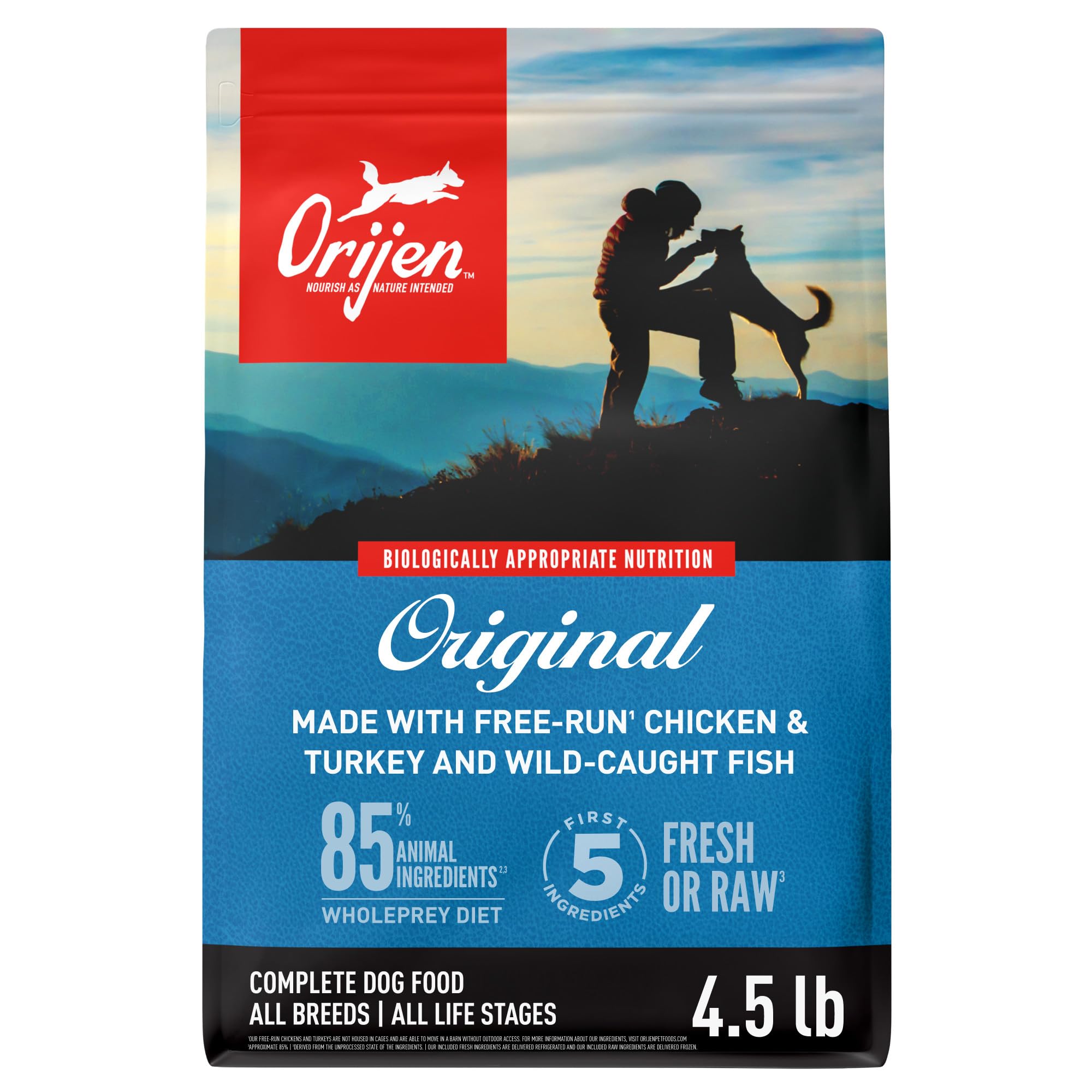 71LgWT6P6QL.716muWbBS5L.jpg ORIJEN Original Dry Dog Food, Grain Free Dog Food for All Life Stages, Fresh or Raw Ingredients, 2 Kg - Image 1