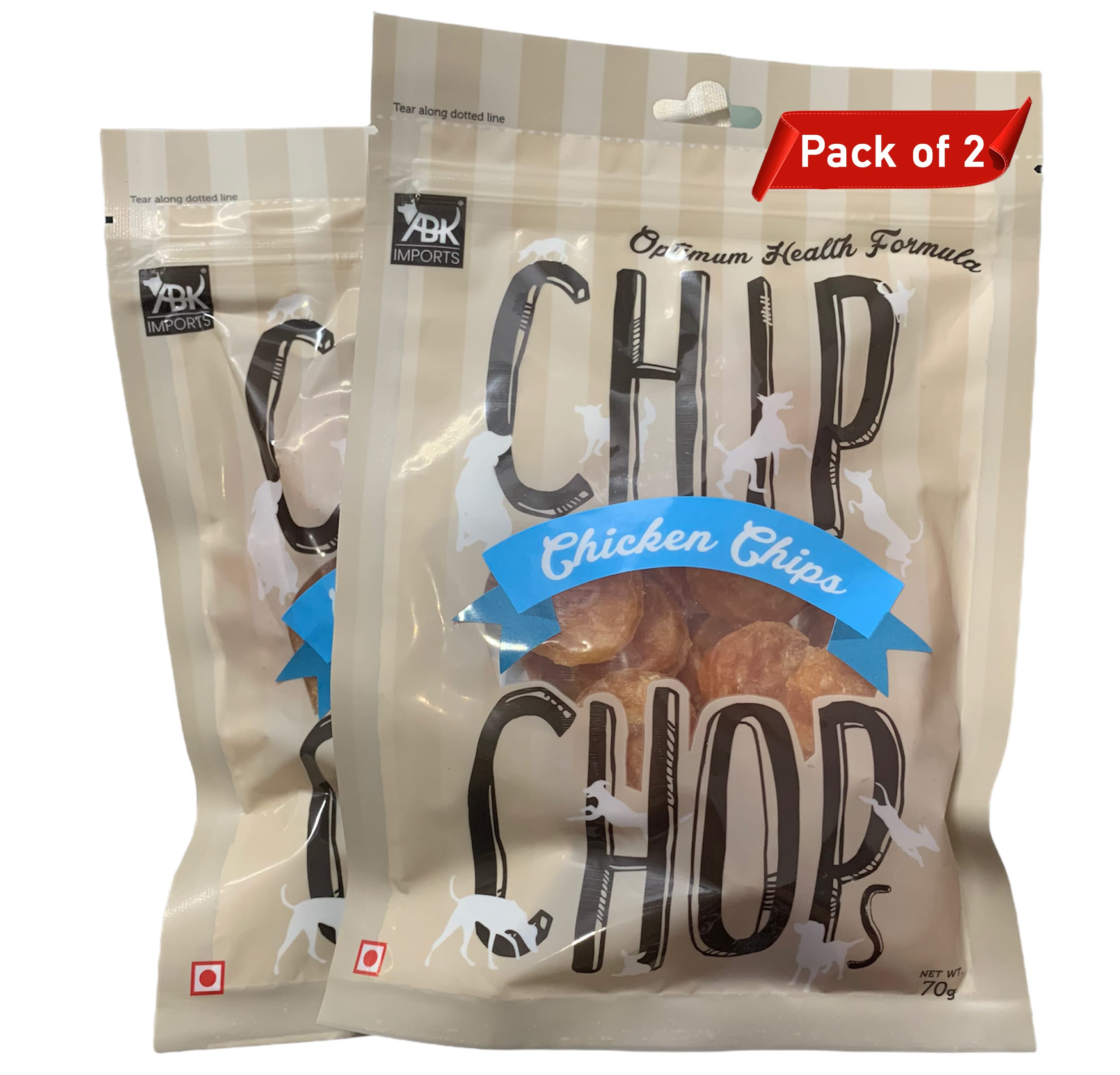 71ODefYOAL.716muWbBS5L.jpg Chip Chops Chicken Chips Dog Treats by For The Fur Kids (Pack of 2) - Image 1