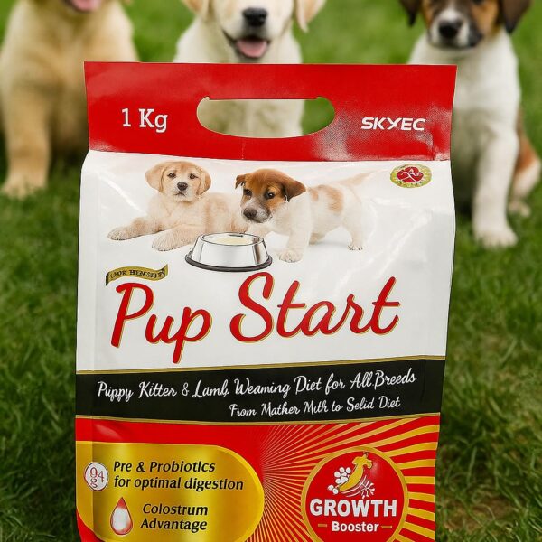 Pup Start Sky EC Wheat Flavor 1Kg(Pack of 2) Powder for Puppies and Kittens | Puppy Weaning Diet | Healthy Dog Food for All Breeds | Supports Immunity & Digestive Health
