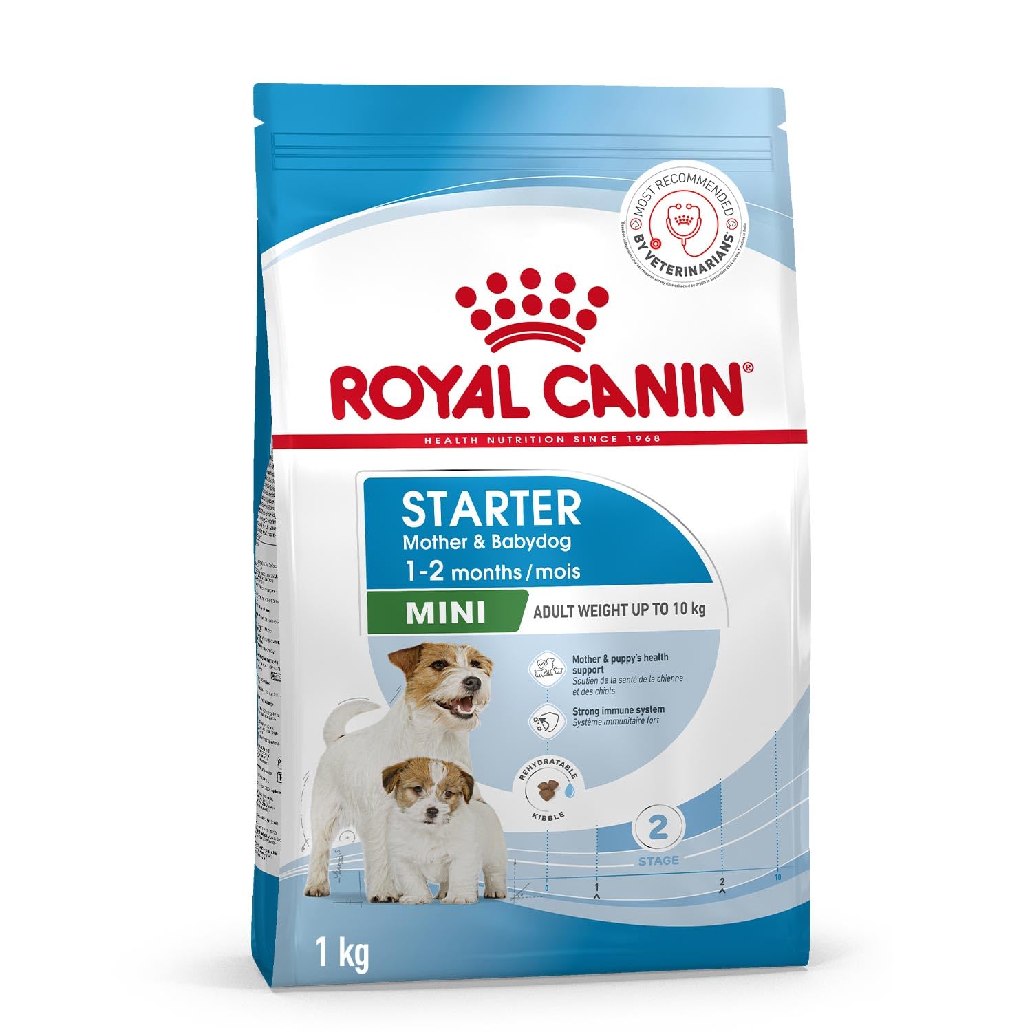 71Sr8PLiIFL.716muWbBS5L.jpg Royal Canin Mini Starter, Mother & Babdog Food, 1 Kg, Dry Food, Supports Complex Natural Defence & digestive health, Provides Gestation/Lactation Support, Supports Easy rehydration - Image 1