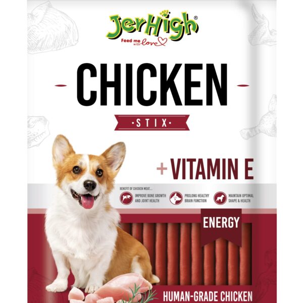 Fully Digestible Healthy Snack & Training Treat Human Grade High Protein Chicken with Chicken Flavour 100g (Pack of 3) - DogsNCats