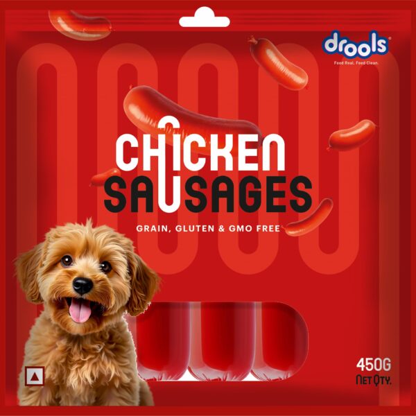 Adult & Puppy Sausage for Dog, 450g | Chicken Flavour | High Protein | Treat & Food Topper | Grain Free | Best for Training & Bonding | No Preservatives