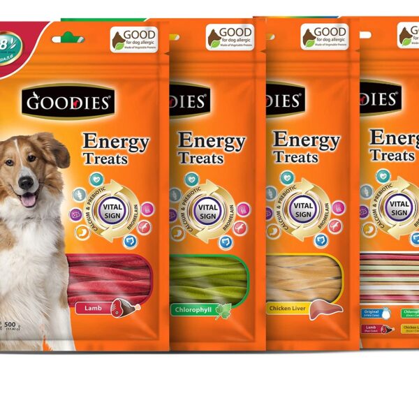 Goodies Energy Dog Treats Combo Lamb x1, Chlorophyll x1, Liver x1, Mixstick x1
