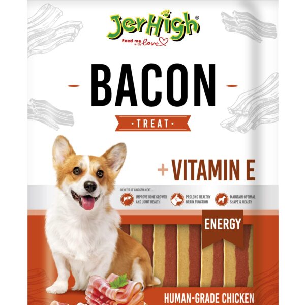 All Life Stages Dog Treats, Free from by-Products & Gluten, Bacon (Stick, 4 X 100g, Sold by DogsNCats)