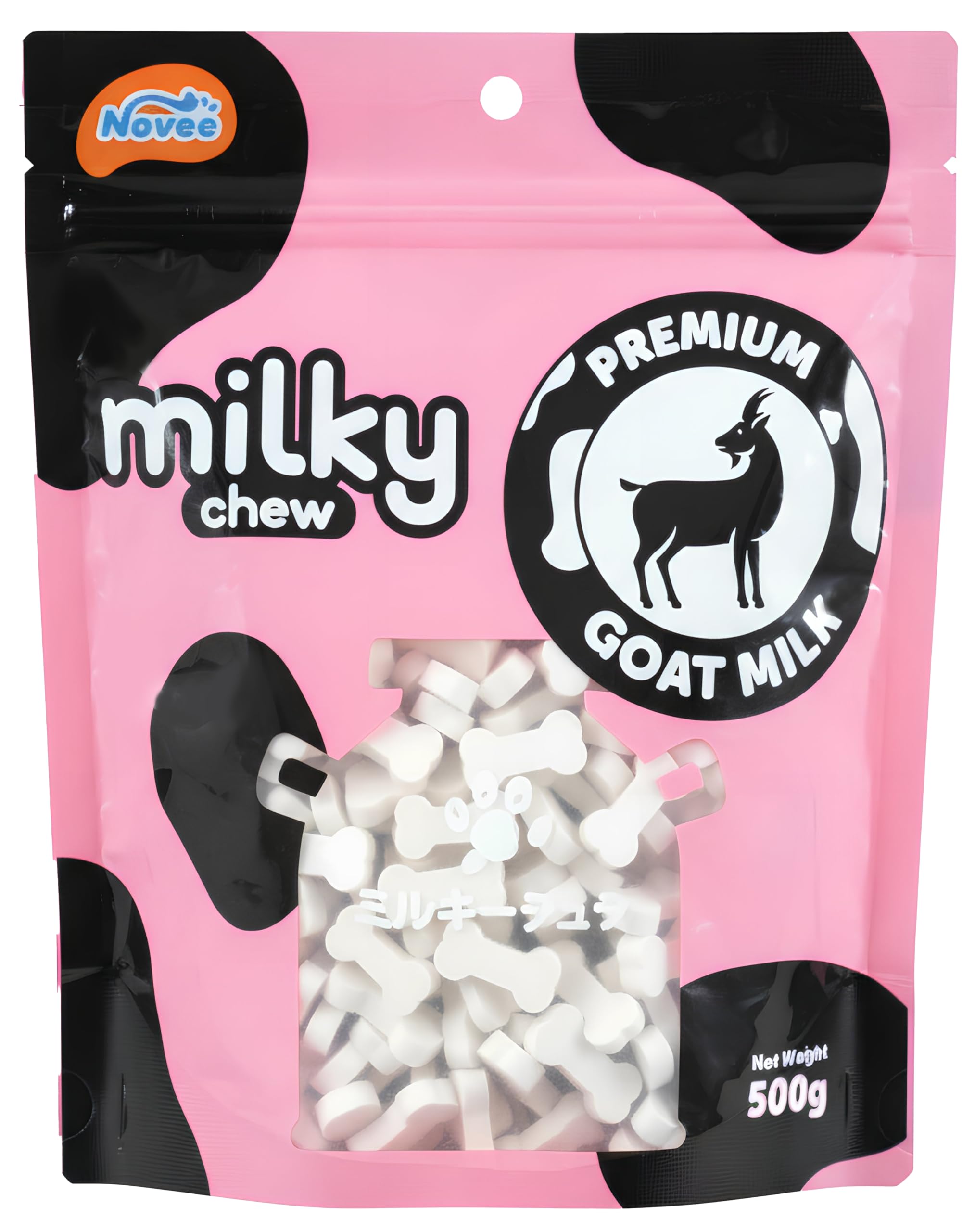 71bFolSzP9L.716muWbBS5L.jpg DOGAHOLIC Goat Milk Dog Treats 500g | Protein & Calcium Rich Milk Bones | Healthy Dog Training Treats | Chewy Snacks for Puppies & Adult Dogs | Dental & Digestive Support - Image 1