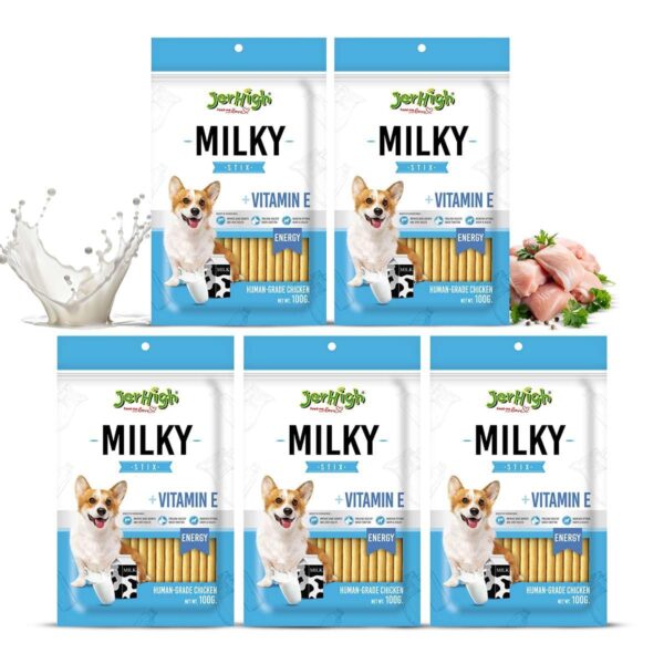 Jerhigh Milky Stix, 100 g (Pack of 5)