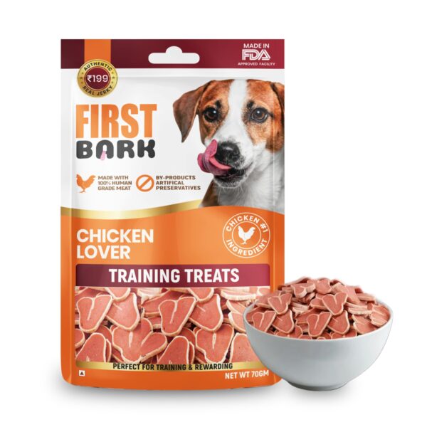 Dog Treats for Adult Dog & Puppy – Training Treats Bite-Sized Chicken Jerky for Dogs, Small Dogs & Shih Tzu | Puppy Treats & Dog Snacks –Chicken Lover (70g) x1