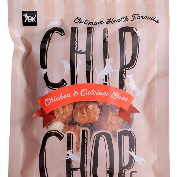 Heads Up For Tails Chip Chops Chicken & Calcium Bone Dog Treat, 70 G, Optimum Health Formula (Pack of 2),Adult