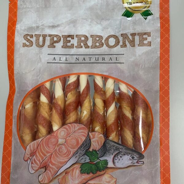 Dogaholic Superbone Stick Treats for Dogs Salmon Oil (9Pcs), Medium, 150 g (Pack of 3)