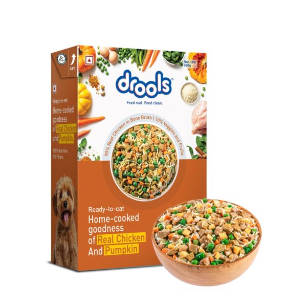 Dog Fresh Food Tetra Pak Real Chicken & Pumpkin, for Adult & Puppy, 350g | High Protein, 90% Real Meat | No Preservatives | Retains Freshness & Flavours | Ready to Serve | One Pack Per Meal