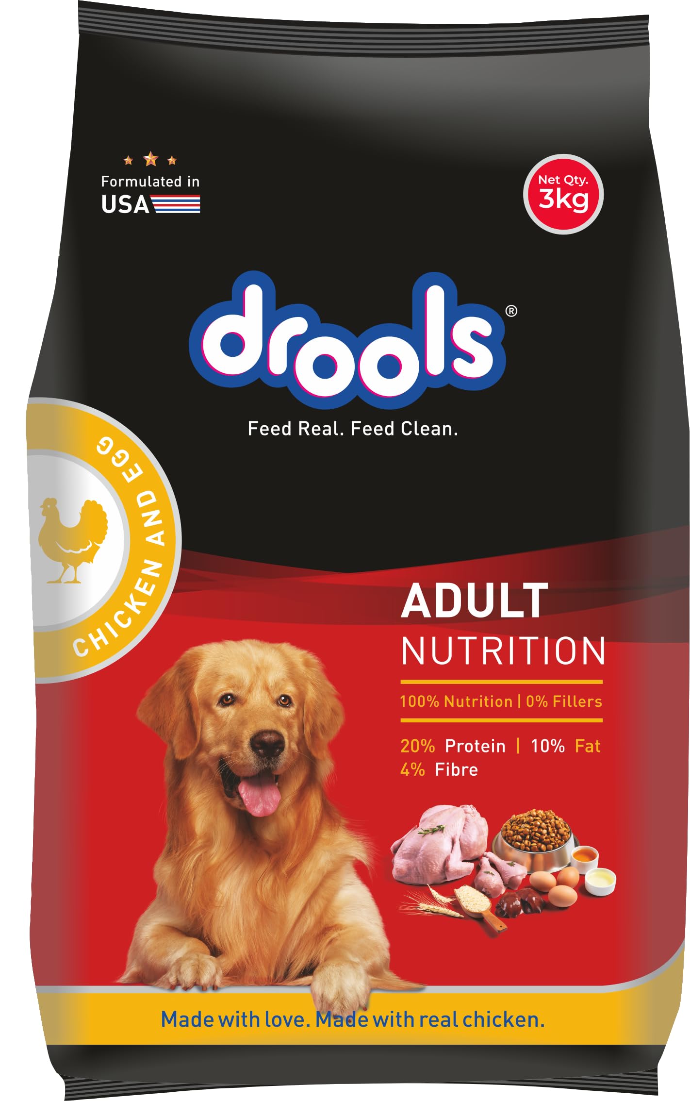 71prSHPlUEL.716muWbBS5L.jpg.jpg Chicken and Egg Adult Dog Food, 3 kg - Image 1