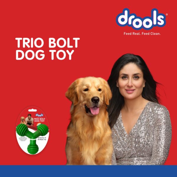 Non-Toxic Rubber Toy for Dogs, Trio Bolt Ring 115g Pack | Non Destructive Chewing | Enhance Dental Health | Helps in Weight Management