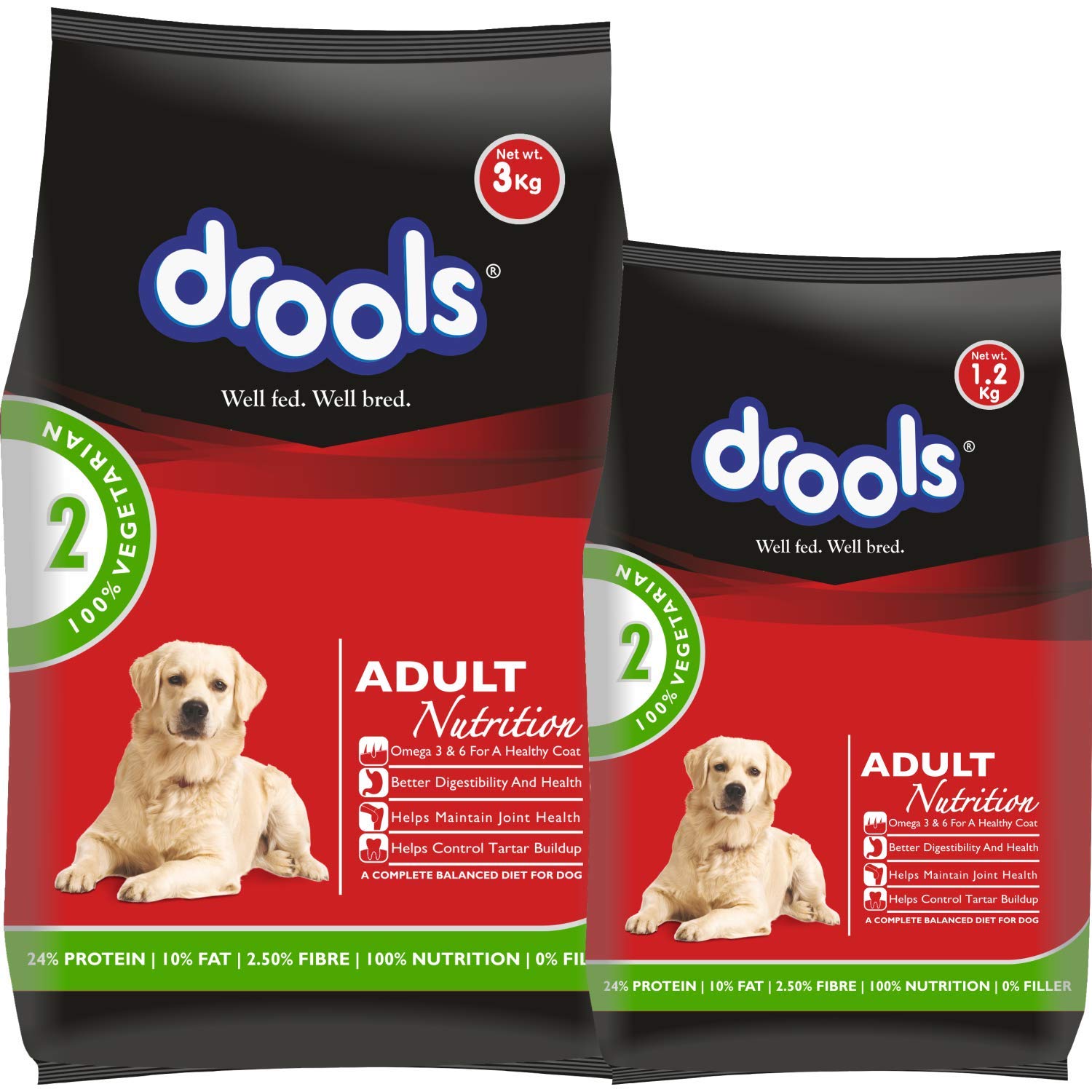 71s60lxwIpL.716muWbBS5L.jpg.jpg 100% Vegetarian Adult Dry Dog Food, 3 kg with Free 1.2kg , Total 4.2 Kg - Image 1