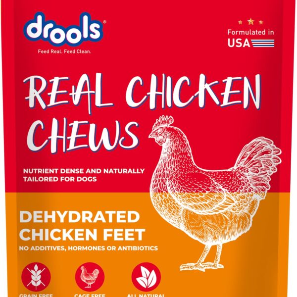 Dog Treats, Dehydrated Real Chicken Chews Feet, 70g, All Life Stages, Bone