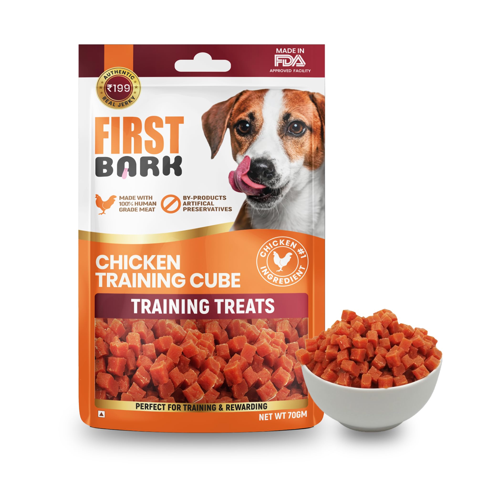71xVMYQYXSL.716muWbBS5L.jpg Dog Treats for Adult Dog & Puppy – Training Treats Bite-Sized Chicken Jerky for Dogs, Small Dogs & Shih Tzu | Puppy Treats & Dog Snacks –Chicken Training Cubes (70g) x1 - Image 1