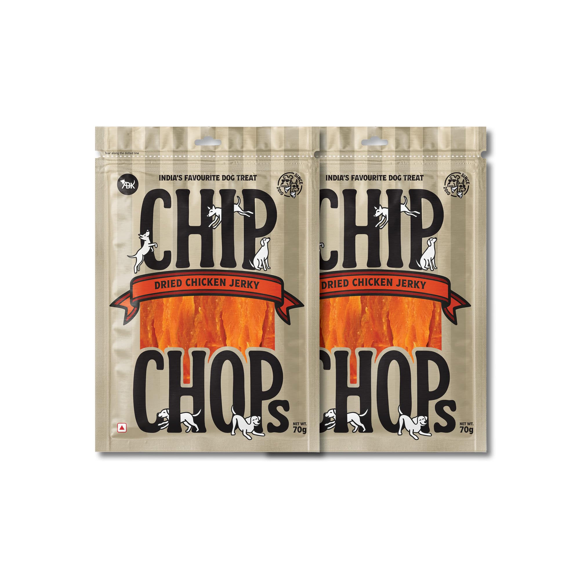 71zB6KtUEwL.716muWbBS5L.jpg Chip Chops Sun Dried Chicken Jerky Dog Treats, Highly Nutritional & Digestible, Suitable for All Dog Breeds, 70g Each (Pack of 2) - Image 1