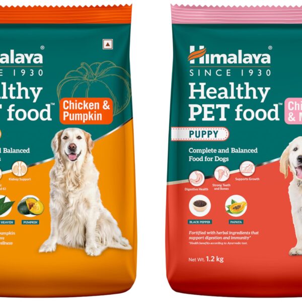 Himalaya Healthy Pet Dog Food Bundle | Mixed Flavors | Complete & Balanced Nutrition | 1.2kg + 1.2kg Pack