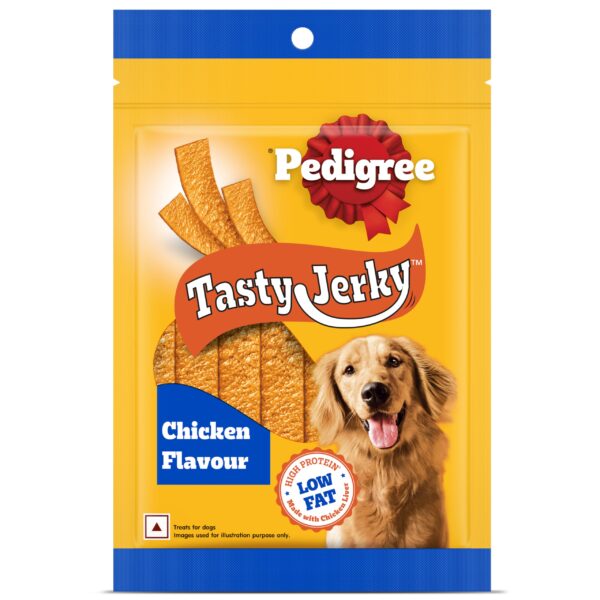 Pedigree Tasty Jerky Dog Treat, Chicken Flavour, 70g Jerky-style Treats for Bonding, Low-fat and Rich-protein* Dog Treat