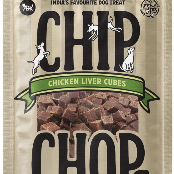 Chip Chops Chicken Liver Cubes Dog Treats, Highly Nutritional & Digestible Snacks for Training and Rewards, Suitable for All Dog Breeds, 70g
