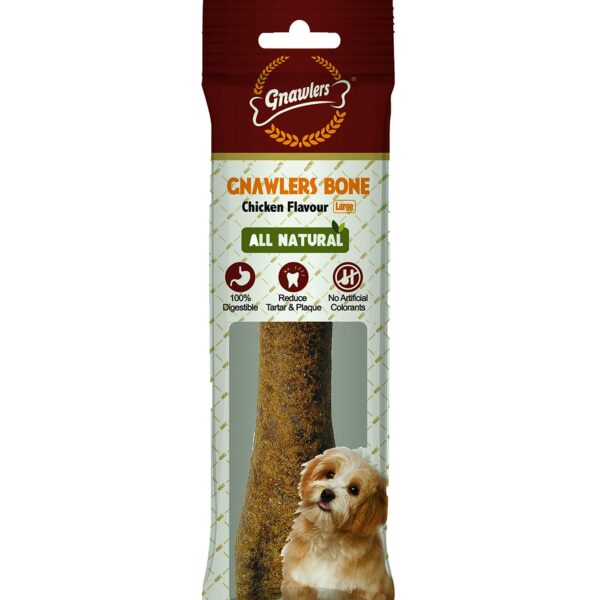 Dog Chicken Chew Bone, 100% Rawhide Free, Made up of Vegetable Protein, Natural Collagen, Healthy Dog Chew Bone to Enagage Your Dog, 9` inch, One Piece, 220gm, Pack of 2