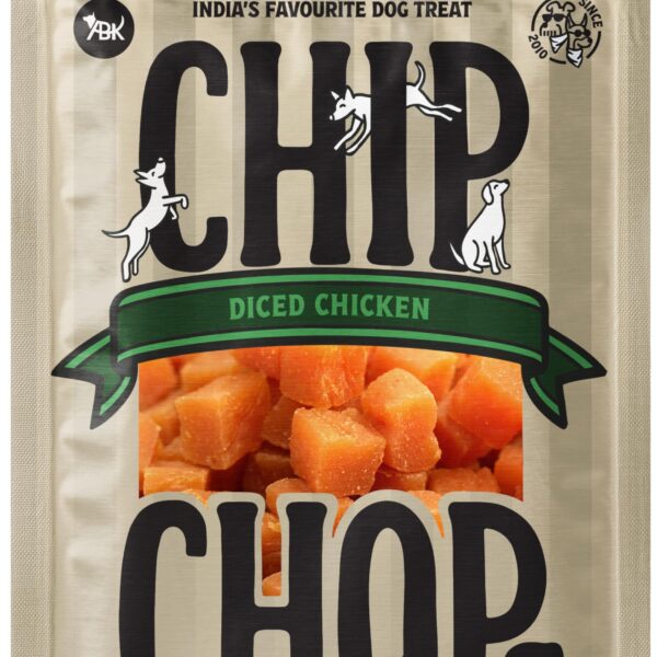 Chip Chops Diced Chicken Dog Treats High Protein Low Fat Healthy Dog Snacks Easily Digestible Nutritious Chicken Treats for All Breeds and Ages Training Reward Dog Food Supplement 70g Pack