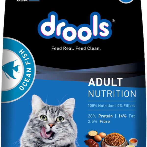 Adult Dry Cat Food 1.2kg Pack | Ocean Fish Flavour |Taurine that Helps Maintain a Healthy Heart | Healthy Skin & Beautiful Coat | Complete Nutrition | Digestive Health | Healthy Growth