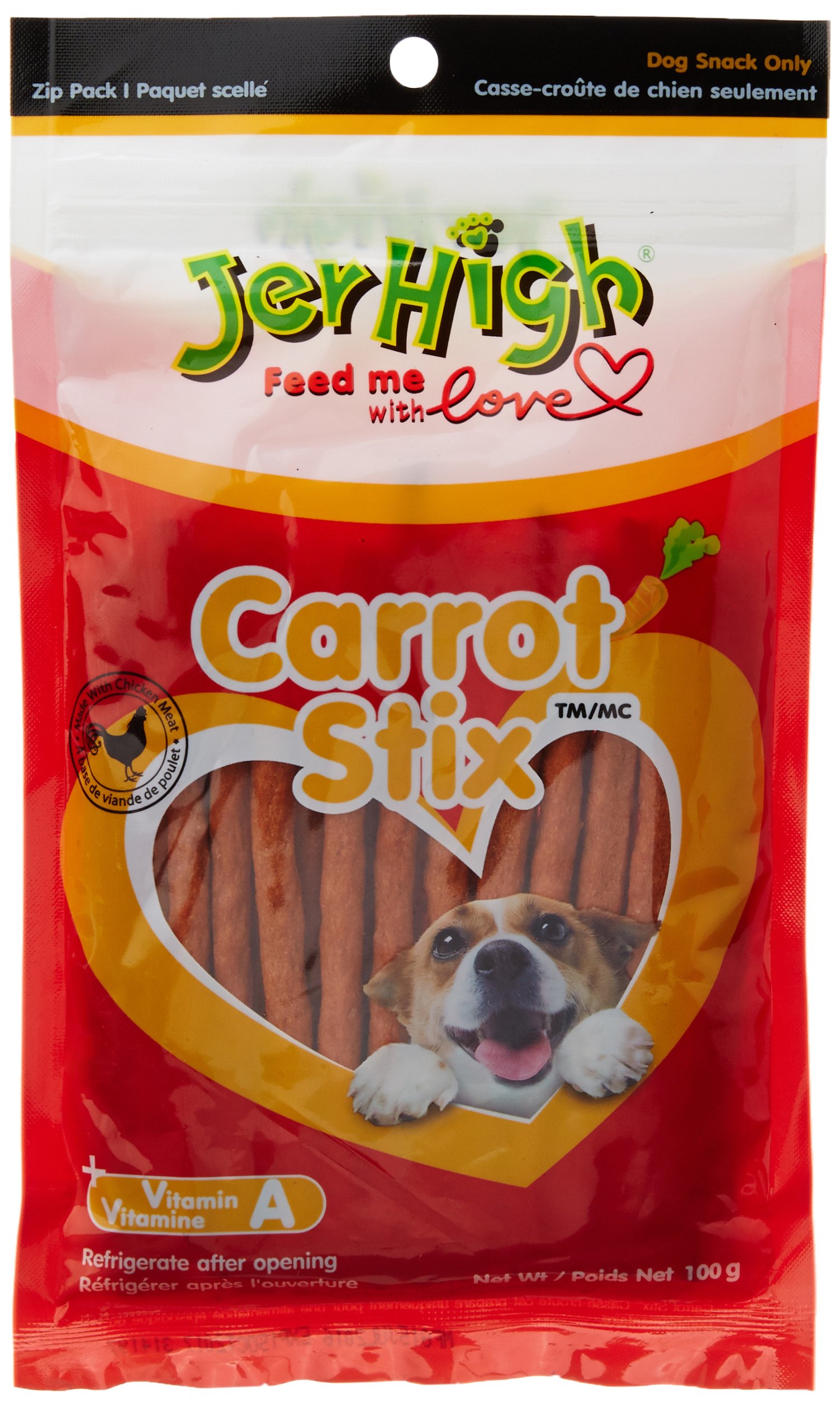 81M242b8cuL.716muWbBS5L.jpg Jerhigh Carrot Stix Dog Stick Treats - 100 g - Image 1