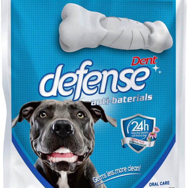 Dog Dent Defense, Premium Dental Dog Treat with 24 Hour Protection for Optimal Cleaning, Helps Control Tartar & Plaque, 7in1, 105gm, Pack of 2