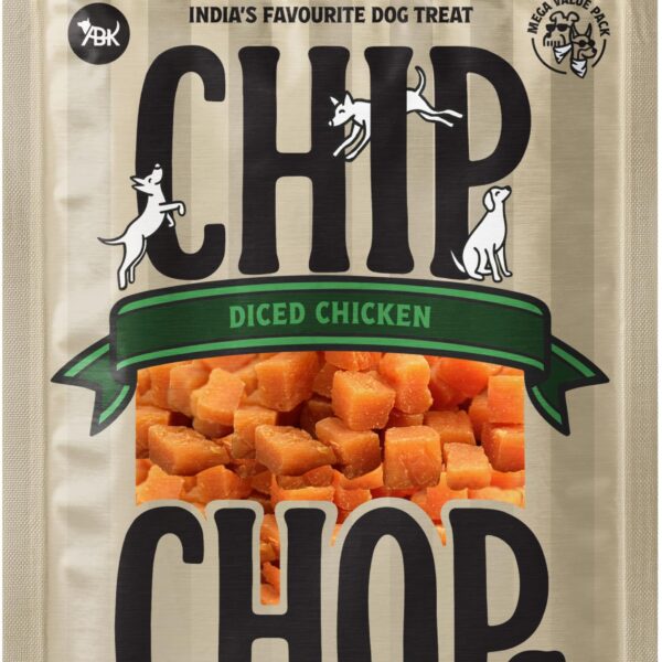 Chip Chops Diced Chicken Dog Treats – High Protein Healthy Dog Snacks – Low Fat Training Treats for All Breeds, 250 g
