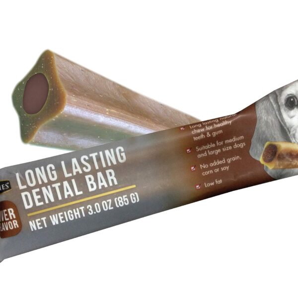 Goodies Dog Treats Long Lasting Dental Bar, Made of Tapioca Starch, Free from Grain, Corn or Soy, Promote Healthy Gums & Teeths, Liver One Piece (6 x 85 G) ,All Life Stages
