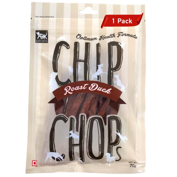 Chip Chops Chicken Dog Treats Delicious Flavours (Roast Duck Strips, 1 Pack), All Life Stages