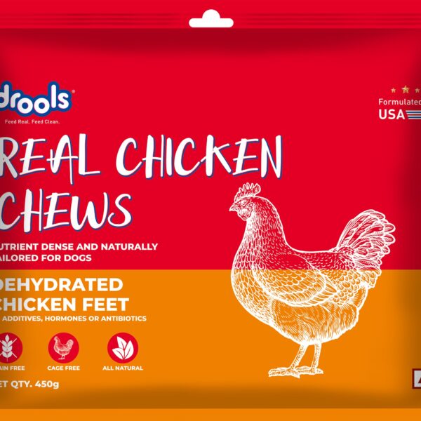 All Life Stages Dog Treats, Dehydrated Chews Feet, 450g | Real Chicken Flavour | Vital Nutrients | Digestive Health | Protein-Packed | Tasty & Nutritious | No Artificial Colours