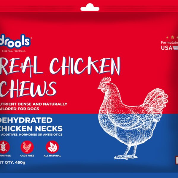 All Life Stages Dog Treats, Dehydrated Chews Necks, 450g | Real Chicken Flavour | Vital Nutrients | Digestive Health | Protein-Packed | Tasty & Nutritious | No Artificial Colours