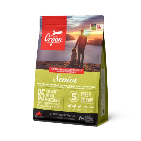 ORIJEN Senior Dry Dog Food, Grain Free Dry Dog Food for Senior Dogs, Fresh or Raw Ingredients, 2 Kg