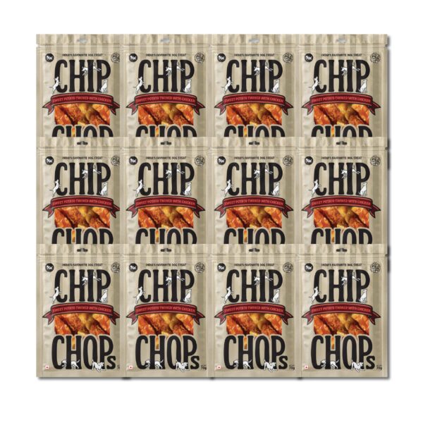 Chip Chops Sweet Potato Chicken Dog Treat High in Protein, Nutritional and Healthy Dog Snacks with Multi-Pack (Pack of 12) Each 70 G