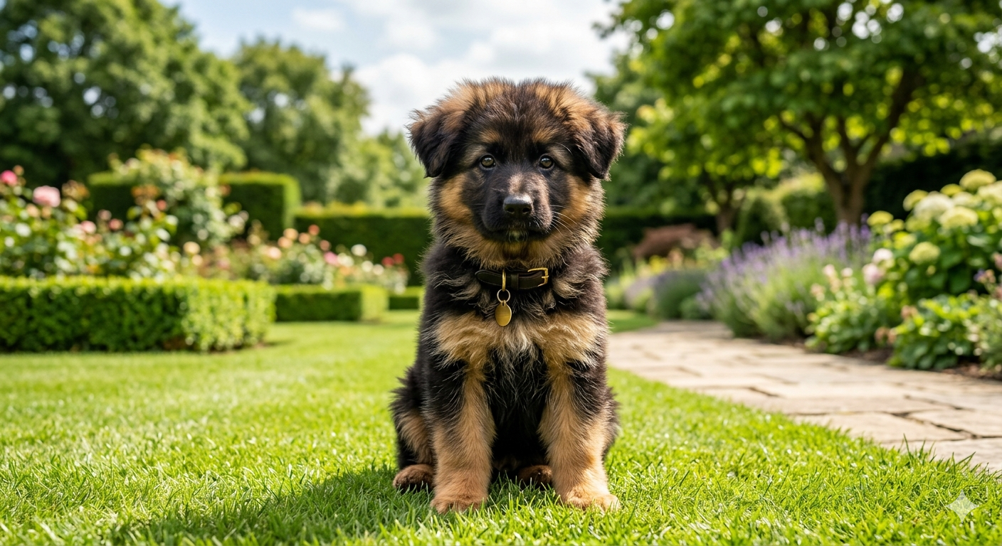 German Shepherd: The Guardian & Protector Long coat German Shepherd Ludhiana purebred guard dog at Shubhdoggolife.