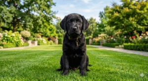 Original black lab puppy Punjab at Shubhdoggolife pet shop for labrador.
