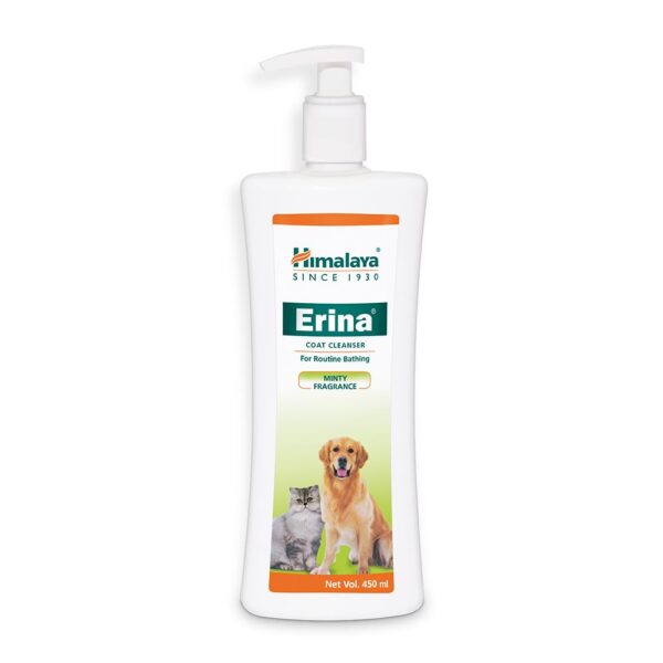 Himalaya Erina Coat Cleanser | 450 ml | Routine Bathing & Skin Hygiene | With Neem for Dandruff & Itch Relief
