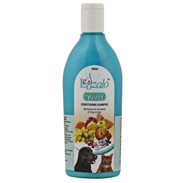 Lozalo Pet Care Conditioning Fruit Shampoo for Dogs & Cats (Mix Fruity, 200 ml)