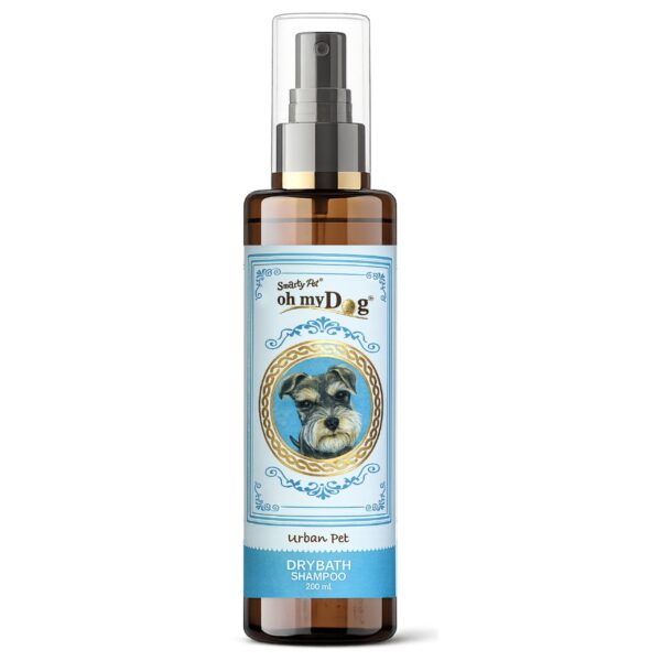 Foodie Puppies Oh My Dog DryBath Shampoo for Dogs, Puppies, Cats and Kittens - (Urban Pet, 200ml) | Water Free Bath for All Coat Types with Tea Tree Oil, Jojoba Oil, and Aloe Vera for Soft Smooth Fur